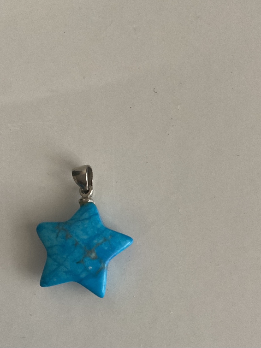 Howlite star gem stone Pendant Necklace